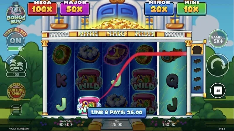 Piggy Mansion – mbledhja e parave nga simboli mbledhës